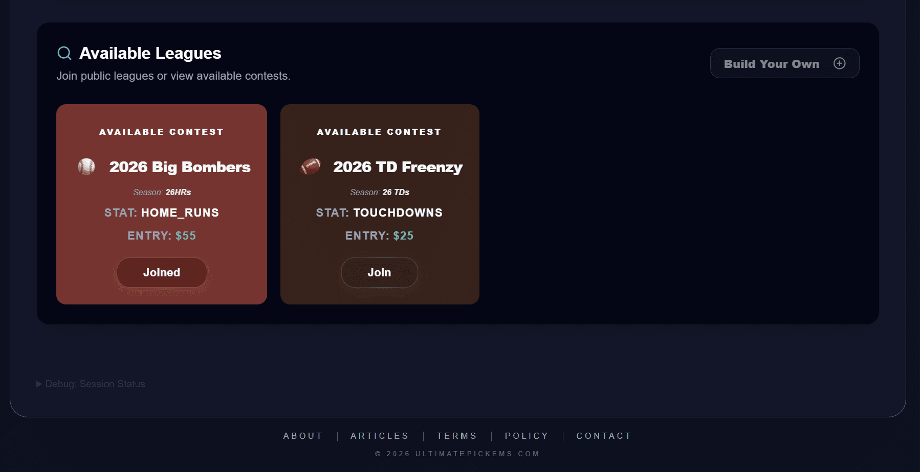 Browse Available Leagues