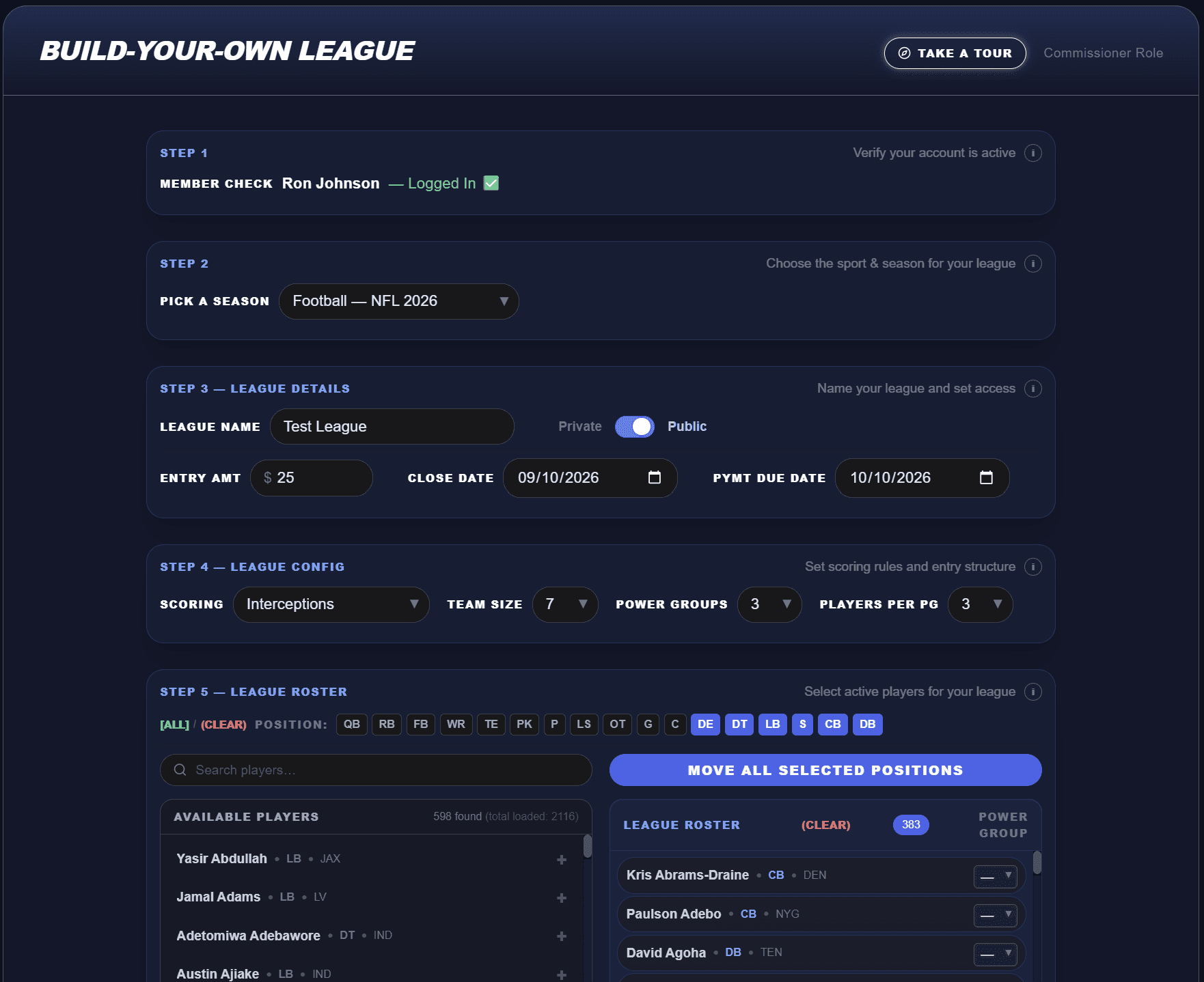 Build Your Own League